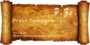 Pretz Zsuzsanna névjegykártya